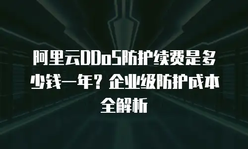 阿里云DDoS防护续费是多少钱一年？企业级防护成本全解析