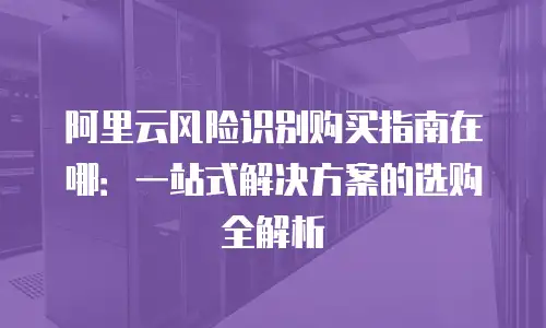 阿里云风险识别购买指南在哪：一站式解决方案的选购全解析