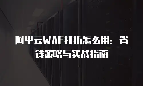 阿里云WAF打折怎么用：省钱策略与实战指南