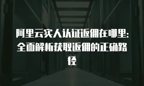 阿里云实人认证返佣在哪里：全面解析获取返佣的正确路径
