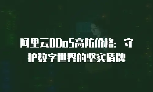 阿里云DDoS高防价格：守护数字世界的坚实盾牌