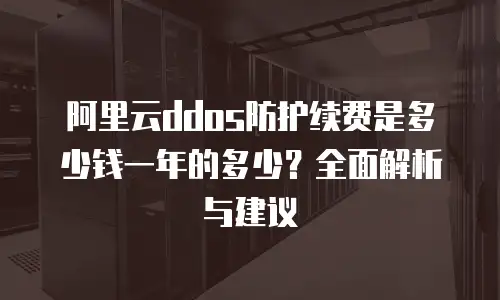 阿里云ddos防护续费是多少钱一年的多少？全面解析与建议