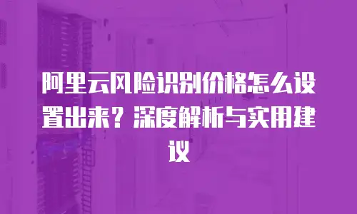 阿里云风险识别价格怎么设置出来？深度解析与实用建议
