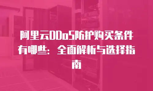 阿里云DDoS防护购买条件有哪些：全面解析与选择指南