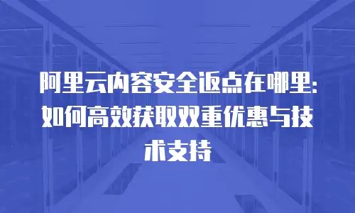 阿里云内容安全返点在哪里：如何高效获取双重优惠与技术支持