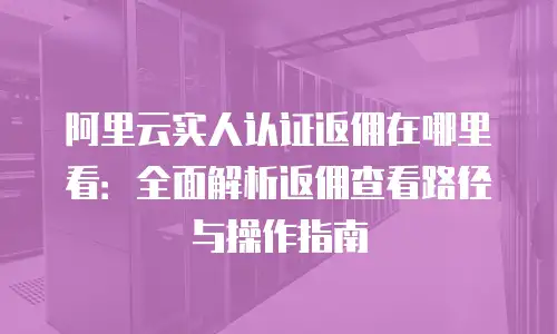 阿里云实人认证返佣在哪里看：全面解析返佣查看路径与操作指南