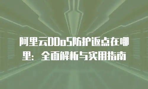 阿里云DDoS防护返点在哪里：全面解析与实用指南