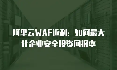 阿里云WAF返利：如何最大化企业安全投资回报率