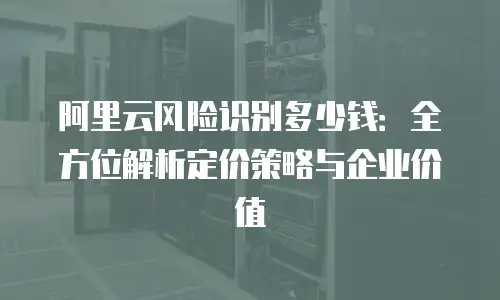 阿里云风险识别多少钱：全方位解析定价策略与企业价值