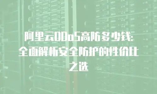 阿里云DDoS高防多少钱：全面解析安全防护的性价比之选