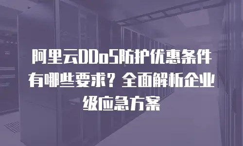 阿里云DDoS防护优惠条件有哪些要求？全面解析企业级应急方案