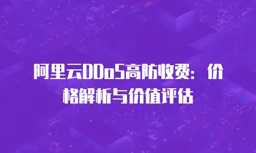 阿里云DDoS高防收费：价格解析与价值评估