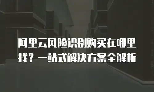 阿里云风险识别购买在哪里找？一站式解决方案全解析