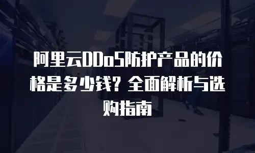 阿里云DDoS防护产品的价格是多少钱？全面解析与选购指南