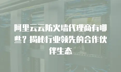 阿里云云防火墙代理商有哪些？揭秘行业领先的合作伙伴生态