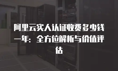 阿里云实人认证收费多少钱一年：全方位解析与价值评估