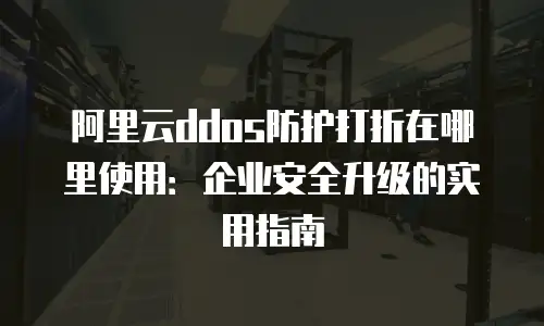 阿里云ddos防护打折在哪里使用：企业安全升级的实用指南