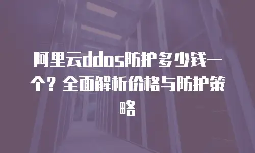 阿里云ddos防护多少钱一个？全面解析价格与防护策略
