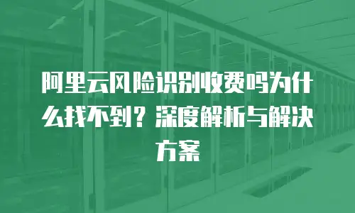 阿里云风险识别收费吗为什么找不到？深度解析与解决方案
