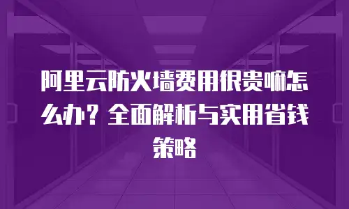 阿里云防火墙费用很贵嘛怎么办？全面解析与实用省钱策略