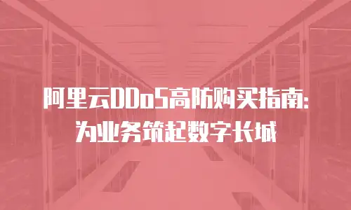 阿里云DDoS高防购买指南：为业务筑起数字长城