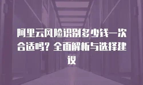 阿里云风险识别多少钱一次合适吗？全面解析与选择建议