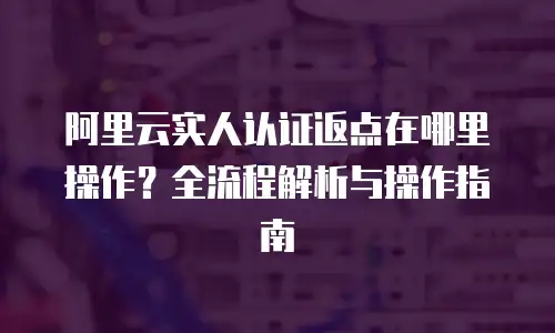 阿里云实人认证返点在哪里操作？全流程解析与操作指南