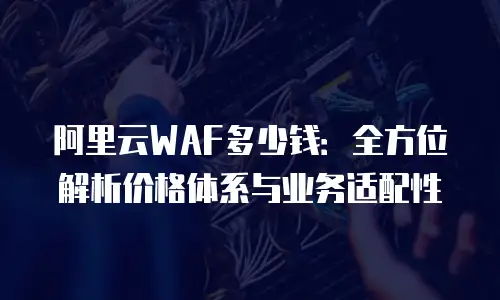 阿里云WAF多少钱：全方位解析价格体系与业务适配性