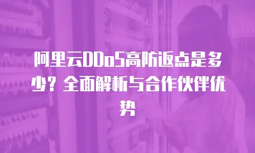 阿里云DDoS高防返点是多少？全面解析与合作伙伴优势