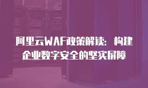 阿里云WAF政策解读：构建企业数字安全的坚实屏障