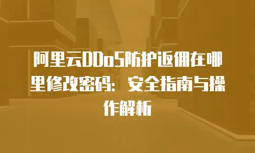 阿里云DDoS防护返佣在哪里修改密码：安全指南与操作解析