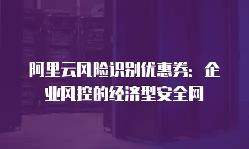 阿里云风险识别优惠券：企业风控的经济型安全网