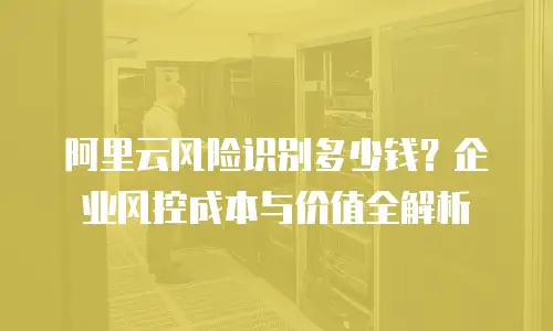 阿里云风险识别多少钱？企业风控成本与价值全解析