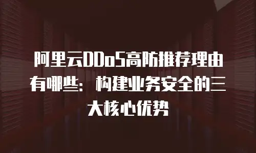 阿里云DDoS高防推荐理由有哪些：构建业务安全的三大核心优势