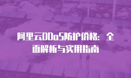 阿里云DDoS防护价格：全面解析与实用指南