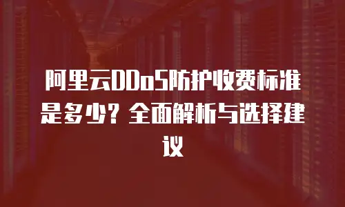 阿里云DDoS防护收费标准是多少？全面解析与选择建议