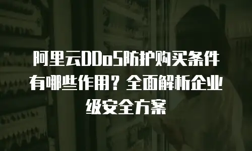 阿里云DDoS防护购买条件有哪些作用？全面解析企业级安全方案