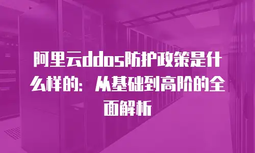 阿里云ddos防护政策是什么样的：从基础到高阶的全面解析