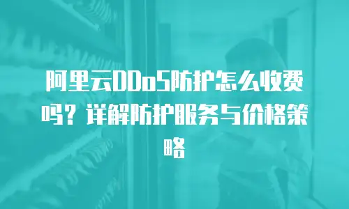 阿里云DDoS防护怎么收费吗？详解防护服务与价格策略