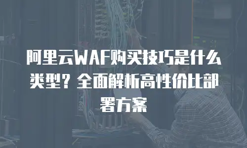 阿里云WAF购买技巧是什么类型？全面解析高性价比部署方案