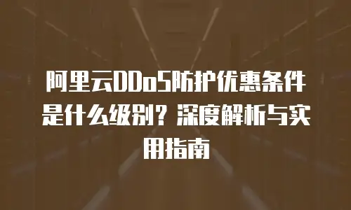 阿里云DDoS防护优惠条件是什么级别？深度解析与实用指南