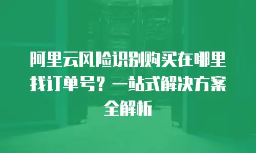 阿里云风险识别购买在哪里找订单号？一站式解决方案全解析