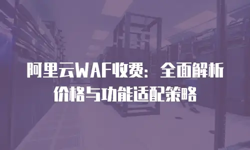 阿里云WAF收费：全面解析价格与功能适配策略