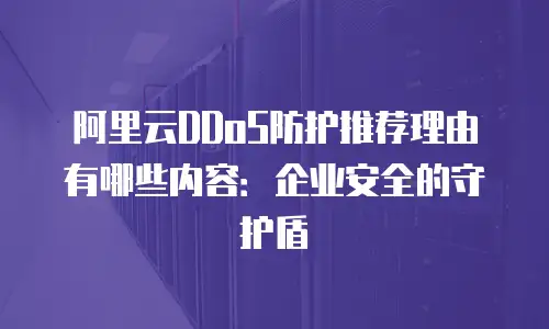 阿里云DDoS防护推荐理由有哪些内容：企业安全的守护盾