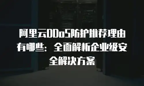 阿里云DDoS防护推荐理由有哪些：全面解析企业级安全解决方案