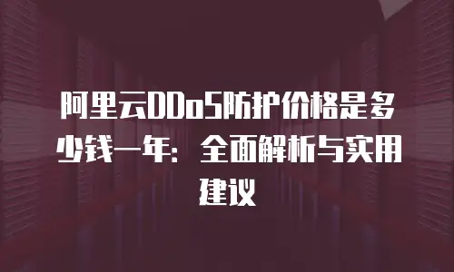 阿里云DDoS防护价格是多少钱一年：全面解析与实用建议