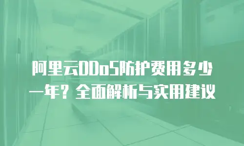 阿里云DDoS防护费用多少一年？全面解析与实用建议
