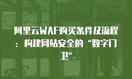 阿里云WAF购买条件及流程：构建网站安全的“数字门卫”