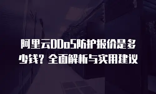 阿里云DDoS防护报价是多少钱？全面解析与实用建议