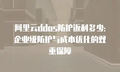 阿里云ddos防护返利多少：企业级防护与成本优化的双重保障